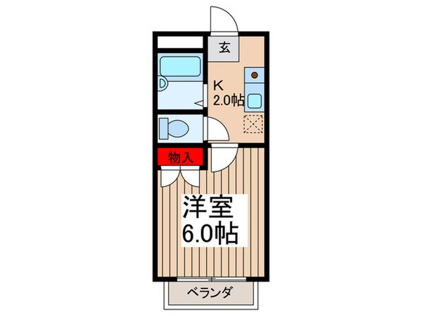 秀栄B館の物件間取画像